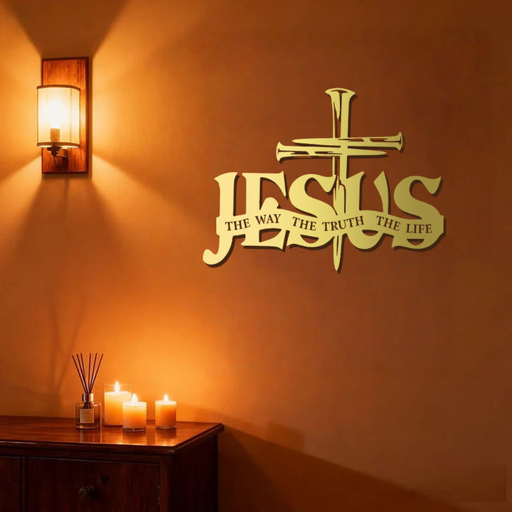 Christianartworkshop Faithful Jesus & Cross Design Metal Wall Decor Home Decoration - image 17