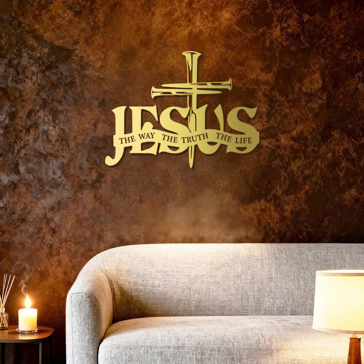 Christianartworkshop Faithful Jesus & Cross Design Metal Wall Decor Home Decoration - image 13