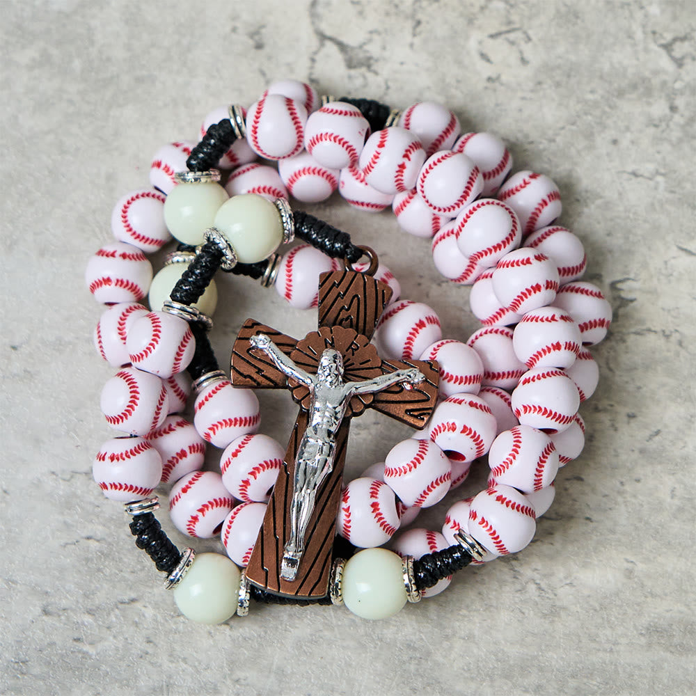 Christianartworkshop Baseball-Themed Rosary with Crucifix: Faith & Passion for Sports Lovers - image 5