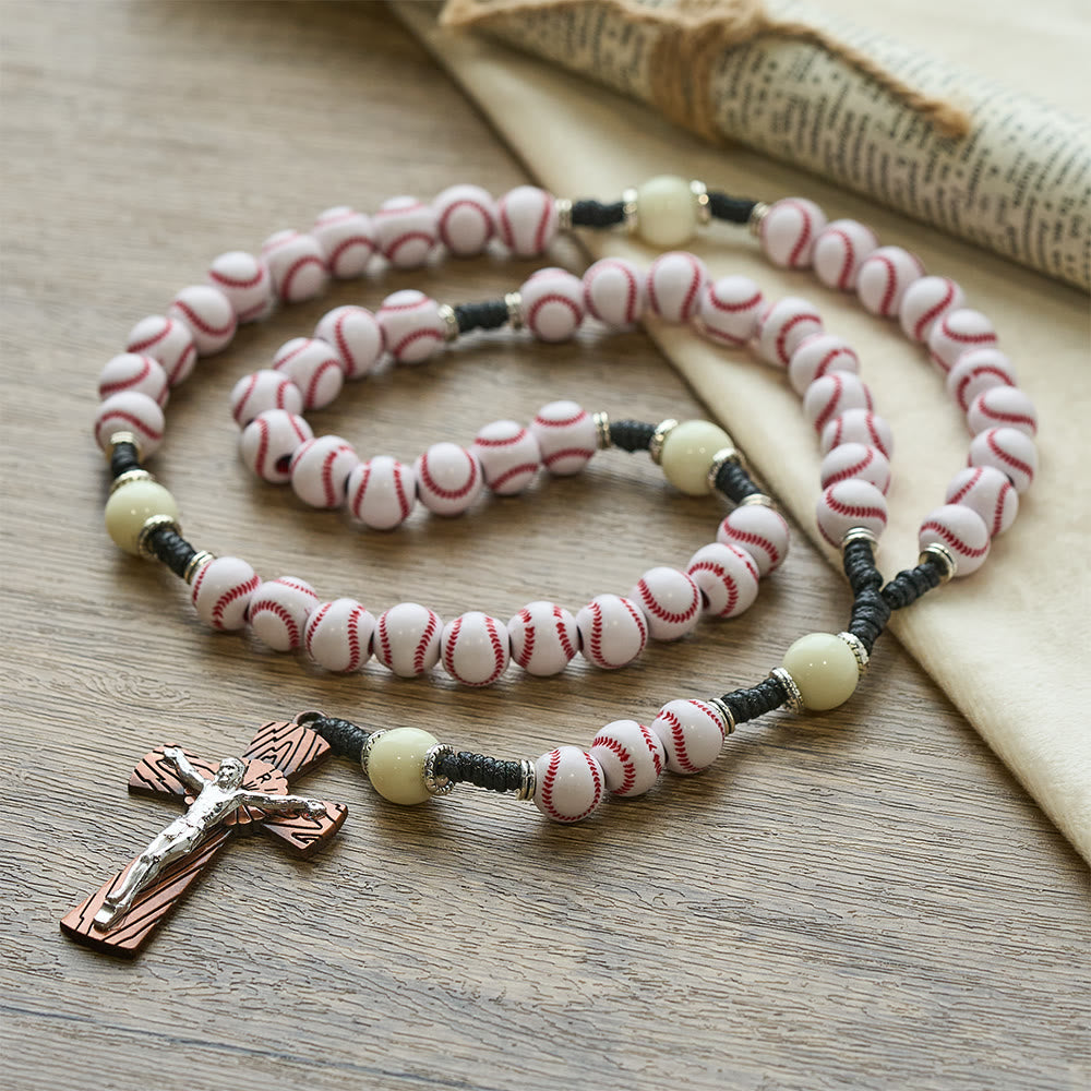 Christianartworkshop Baseball-Themed Rosary with Crucifix: Faith & Passion for Sports Lovers - image 4