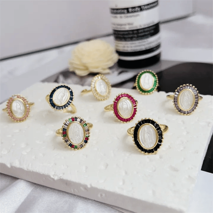 FREE Today: Multi-Tone Zircon Our Lady Ring: Soothing Grace for Busy Days - image 2