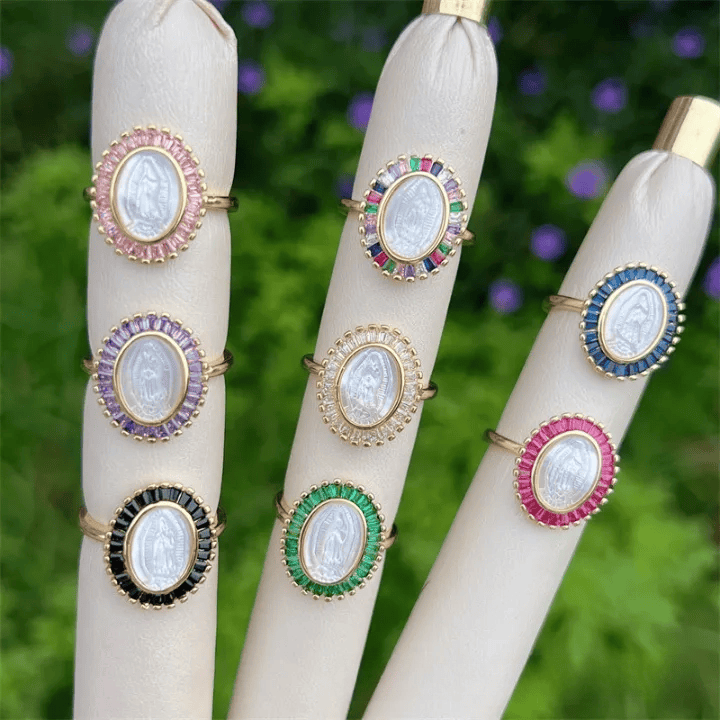 FREE Today: Multi-Tone Zircon Our Lady Ring: Soothing Grace for Busy Days - image 0