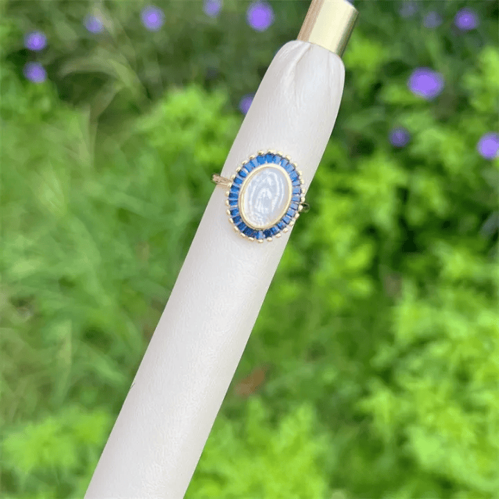 FREE Today: Multi-Tone Zircon Our Lady Ring: Soothing Grace for Busy Days - Blue - image 5