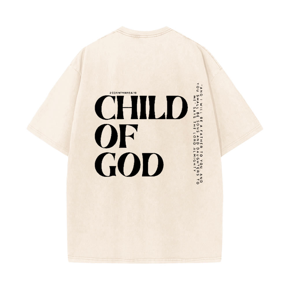 Christianartworkshop Child of God Graphic Unisex Washed T-Shirt - image 0