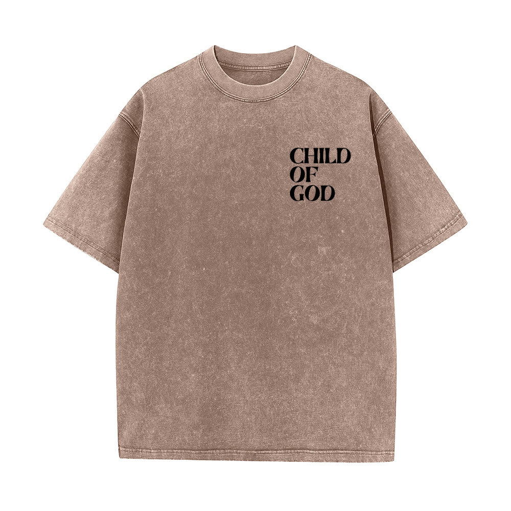 Christianartworkshop Child of God Graphic Unisex Washed T-Shirt - image 8