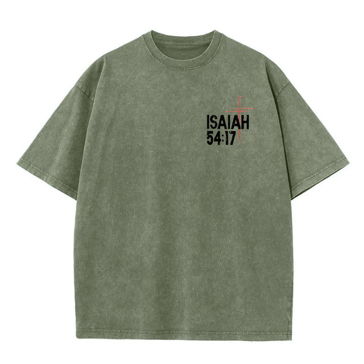 Christianartworkshop No Weapon Formed Against Me Graphic Unisex Washed T-Shirt - image 23