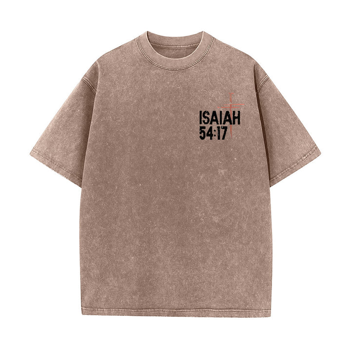 Christianartworkshop No Weapon Formed Against Me Graphic Unisex Washed T-Shirt - image 11