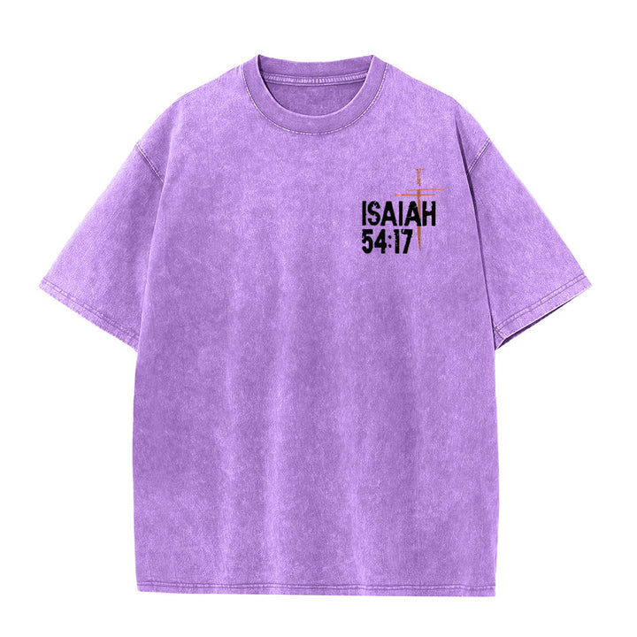 Christianartworkshop No Weapon Formed Against Me Graphic Unisex Washed T-Shirt - image 18