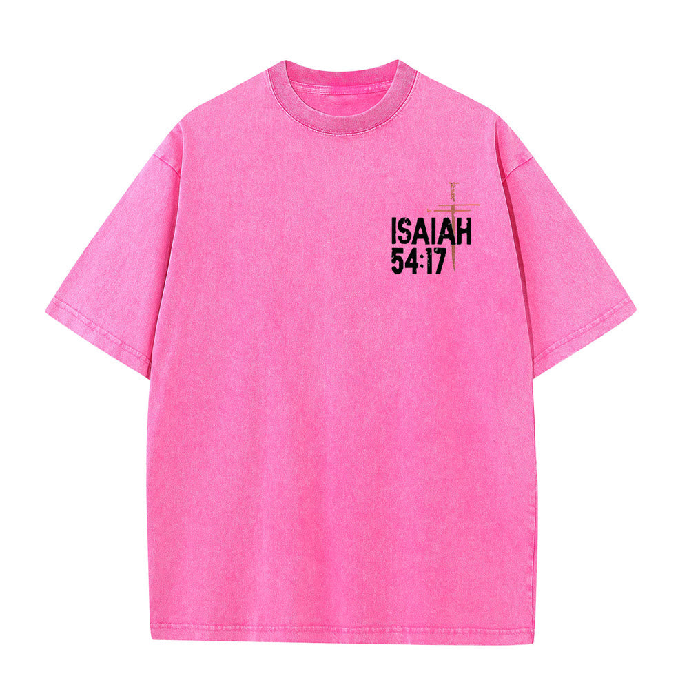 Christianartworkshop No Weapon Formed Against Me Graphic Unisex Washed T-Shirt - image 13