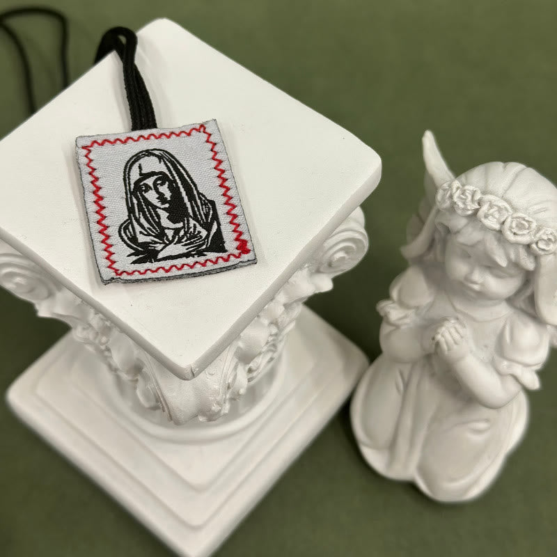 Christianartworkshop Sacred Jesus & Our Lady Scapular: Tender Reminder of Her Care - D - image 4