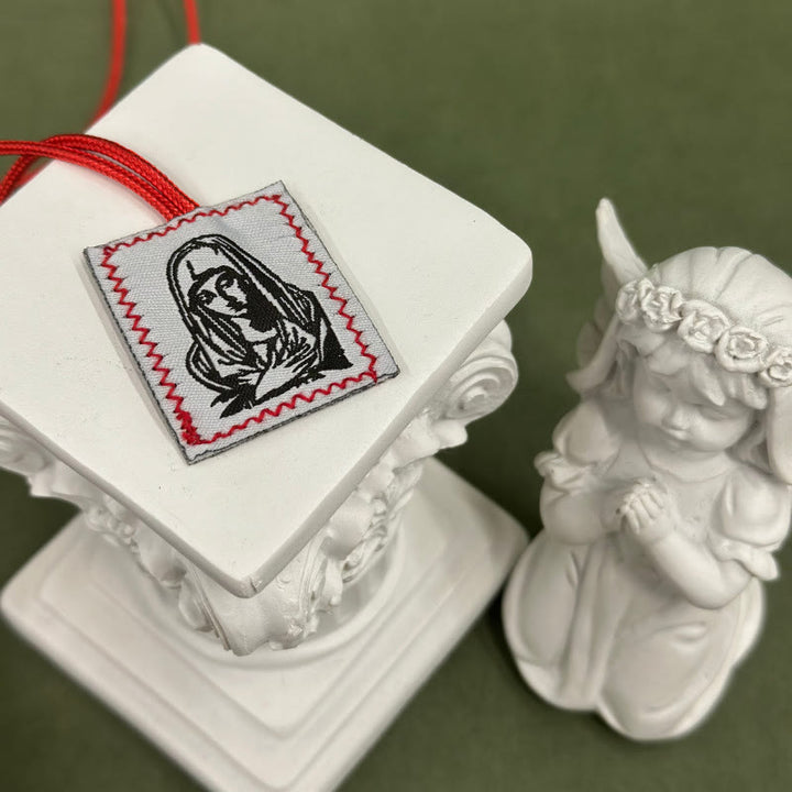 Christianartworkshop Sacred Jesus & Our Lady Scapular: Tender Reminder of Her Care - B - image 2