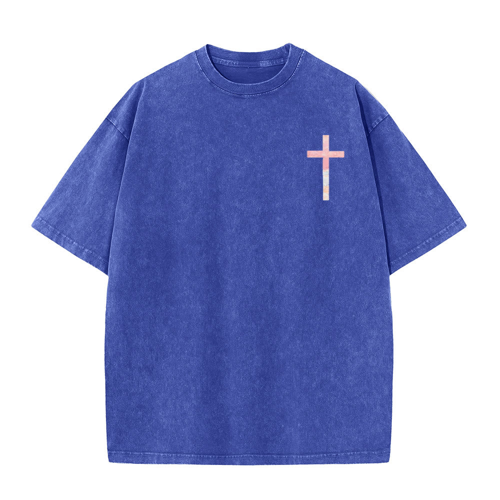 Christianartworkshop His Mercies Are New Double Sided Unisex Washed Christian T-Shirt - image 5