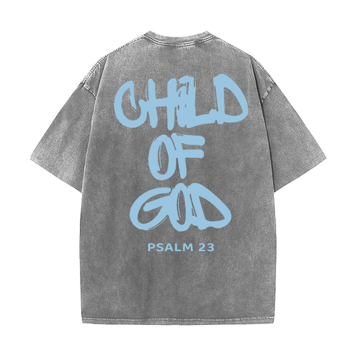 Christianartworkshop "CHILD OF GOD" Washed T-Shirt - Grey - 5XL - image 18