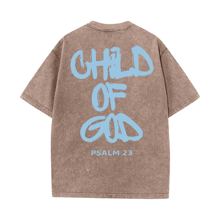 Christianartworkshop "CHILD OF GOD" Washed T-Shirt - Khaki - 5XL - image 16