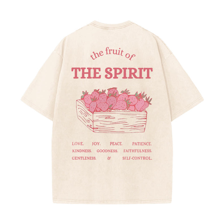 Christianartworkshop Fruit Of The Spirit Unisex Washed T-Shirt - Apricot - 5XL - image 15