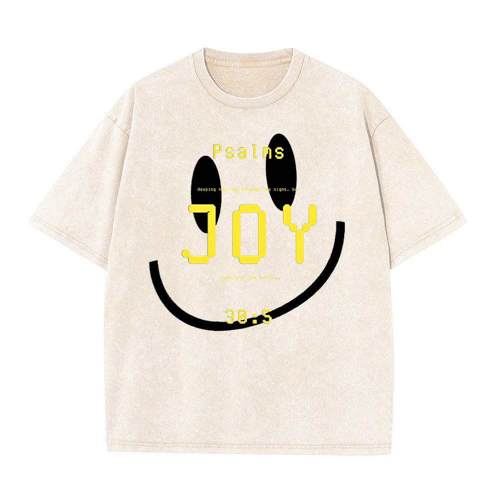 Christianartworkshop Joy Psalm 30:5 Unisex Washed T-Shirt - Apricot - 5XL - image 9