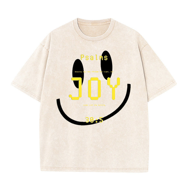 Christianartworkshop Joy Psalm 30:5 Unisex Washed T-Shirt - Apricot - 5XL - image 9