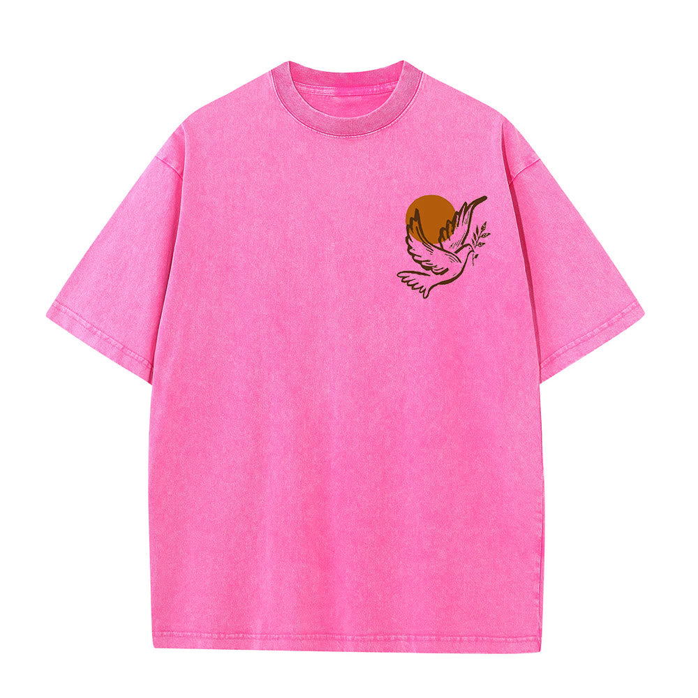 Christianartworkshop Spirit of the Lord and Freedom Unisex Washed T-Shirt - image 16