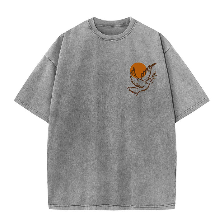 Christianartworkshop Spirit of the Lord and Freedom Unisex Washed T-Shirt - image 10