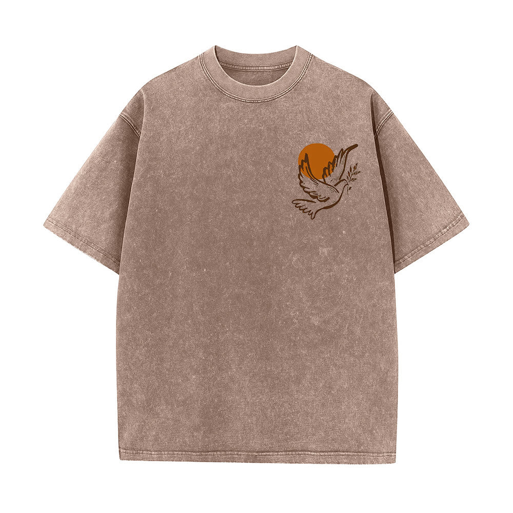 Christianartworkshop Spirit of the Lord and Freedom Unisex Washed T-Shirt - image 22