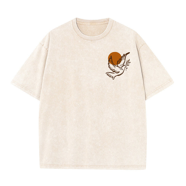 Christianartworkshop Spirit of the Lord and Freedom Unisex Washed T-Shirt - image 4
