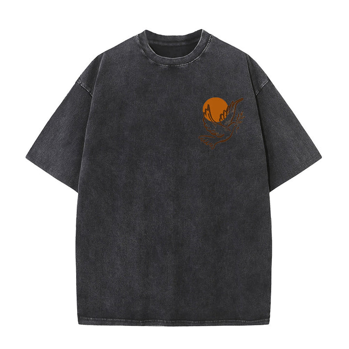 Christianartworkshop Spirit of the Lord and Freedom Unisex Washed T-Shirt - image 25