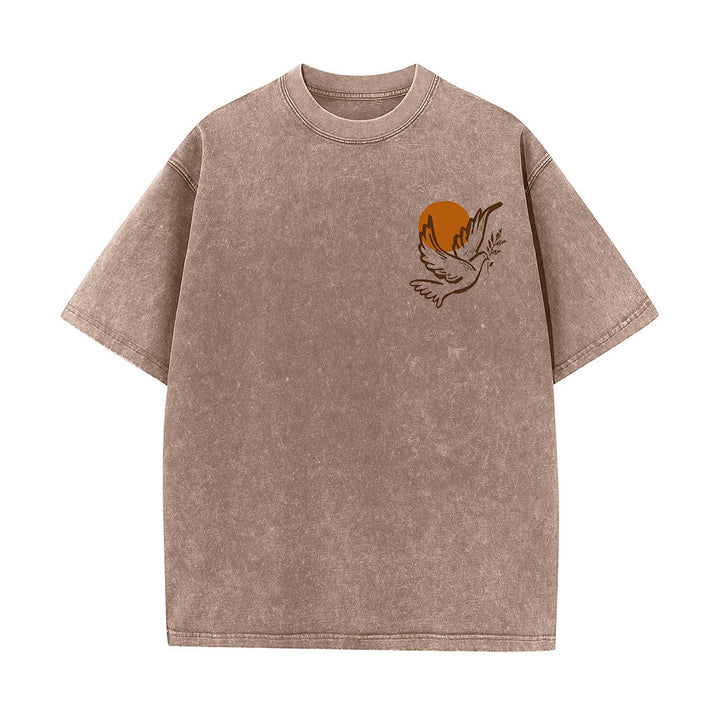 Christianartworkshop Spirit of the Lord and Freedom Unisex Washed T-Shirt - image 16