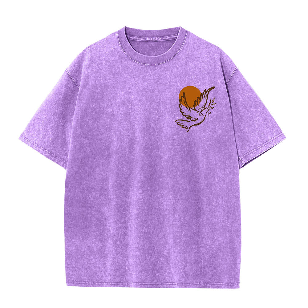 Christianartworkshop Spirit of the Lord and Freedom Unisex Washed T-Shirt - image 19