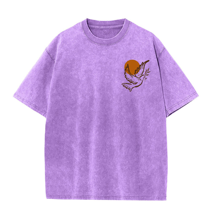 Christianartworkshop Spirit of the Lord and Freedom Unisex Washed T-Shirt - image 19