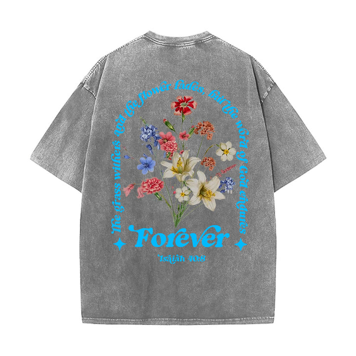 Christianartworkshop Eternal Word of God Unisex Washed T-Shirt - Grey - 5XL - image 11