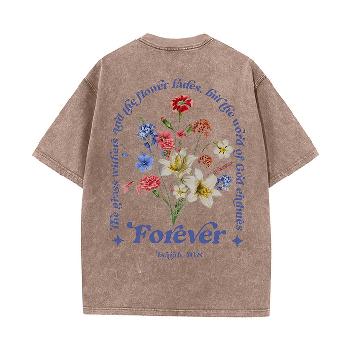 Christianartworkshop Eternal Word of God Unisex Washed T-Shirt - Coffee - 5XL - image 17