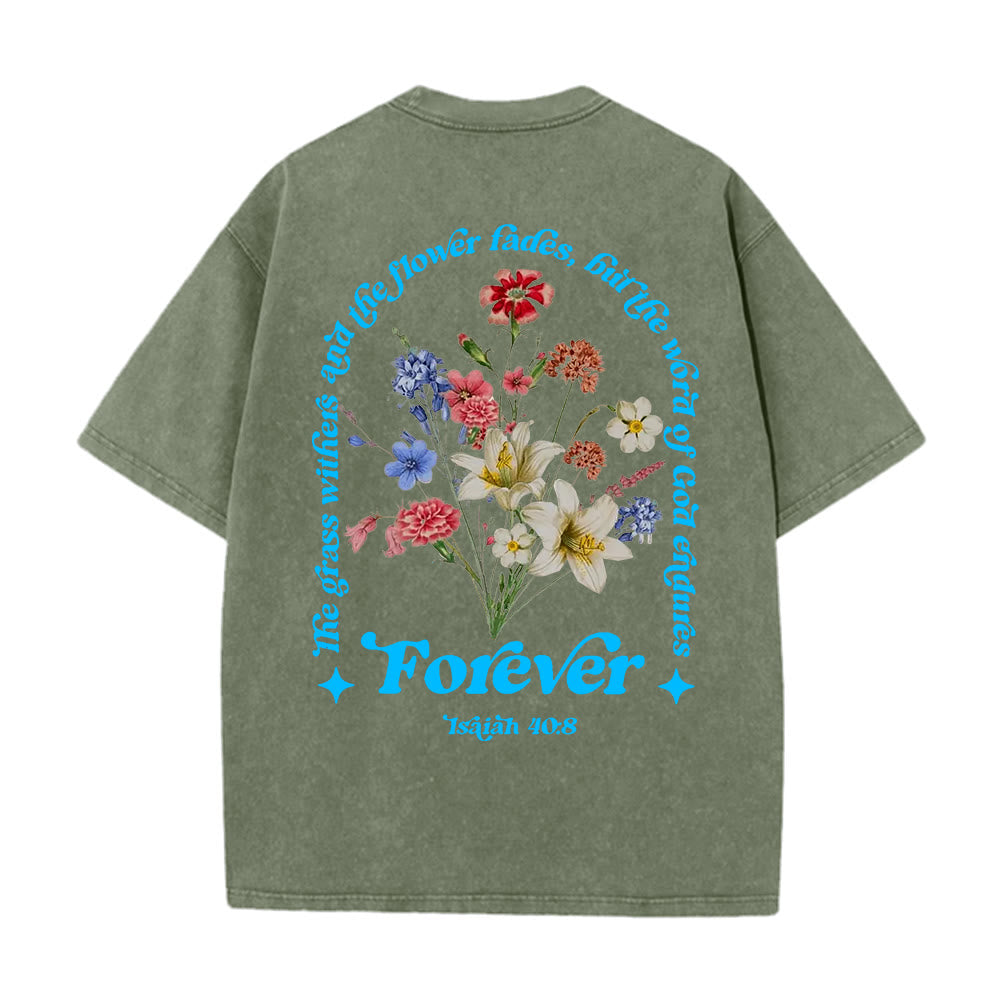 Christianartworkshop Eternal Word of God Unisex Washed T-Shirt - Army Green - 5XL - image 9