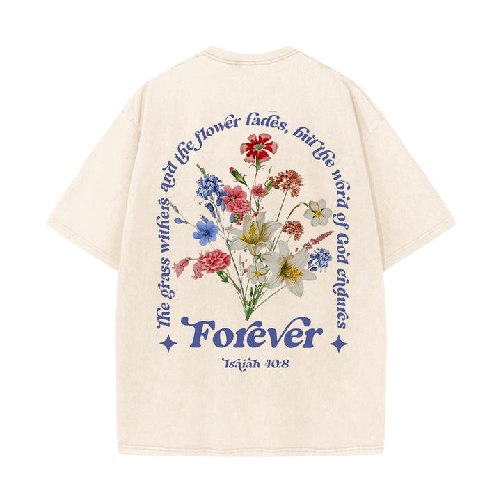 Christianartworkshop Eternal Word of God Unisex Washed T-Shirt - Apricot - 5XL - image 7