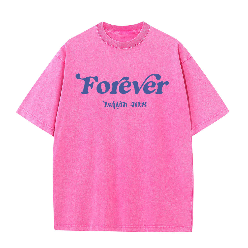 Christianartworkshop Eternal Word of God Unisex Washed T-Shirt - image 4