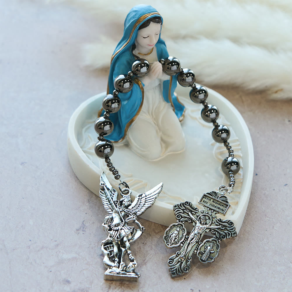 Christianartworkshop The Four Protect Battle Beads Pocket Rosary Series in 4 Warrior Finishes - image 27