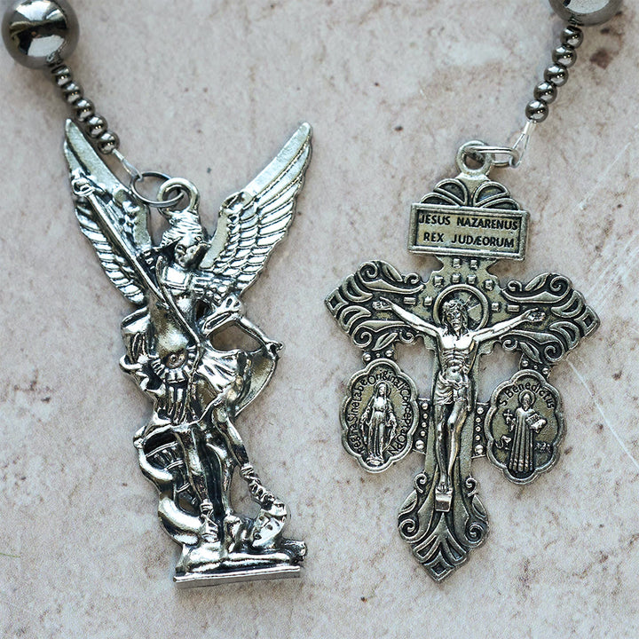 Christianartworkshop The Four Protect Battle Beads Pocket Rosary Series in 4 Warrior Finishes - image 29