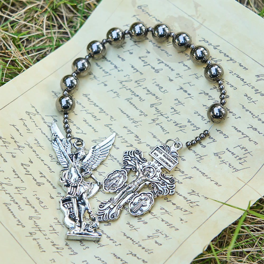 Christianartworkshop The Four Protect Battle Beads Pocket Rosary Series in 4 Warrior Finishes - image 26