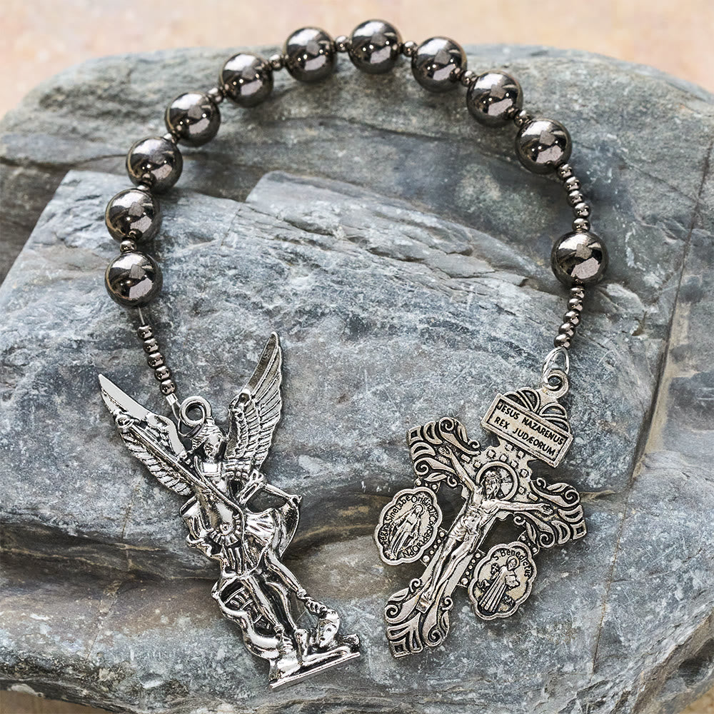 FREE Today: The Four Protect Battle Beads Pocket Rosary Series in 4 Warrior Finishes - Gunmetal - image 24