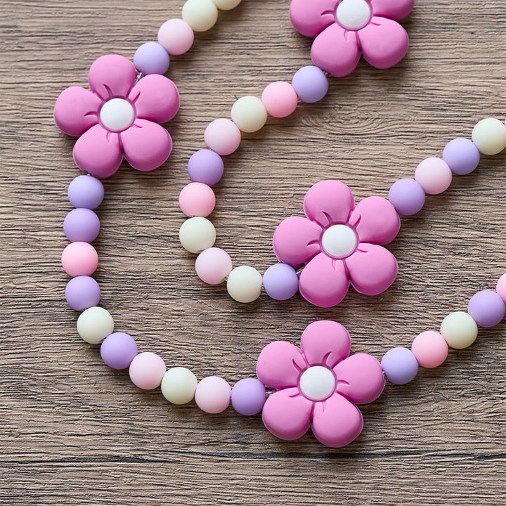 FREE Today: Colorful Children Rosary Beads Set: Soft Silicone Flowers in Pink Purple Blue for First Prayer - image 13