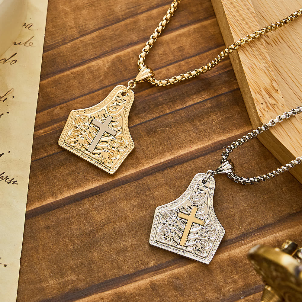 Christianartworkshop Ornate Cross Pendant Necklace: Steadfast Faith for Daily Wear - image 1