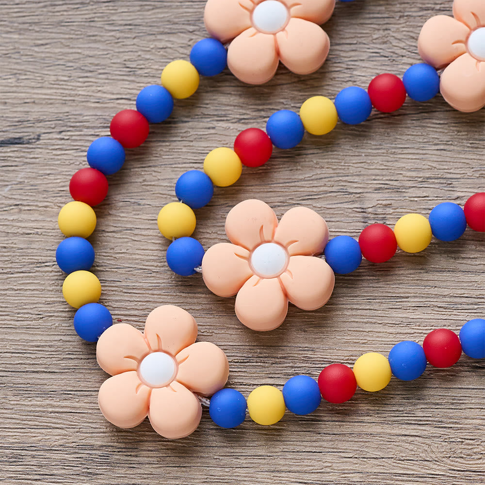 FREE Today: Colorful Children Rosary Beads Set: Soft Silicone Flowers in Pink Purple Blue for First Prayer - image 29