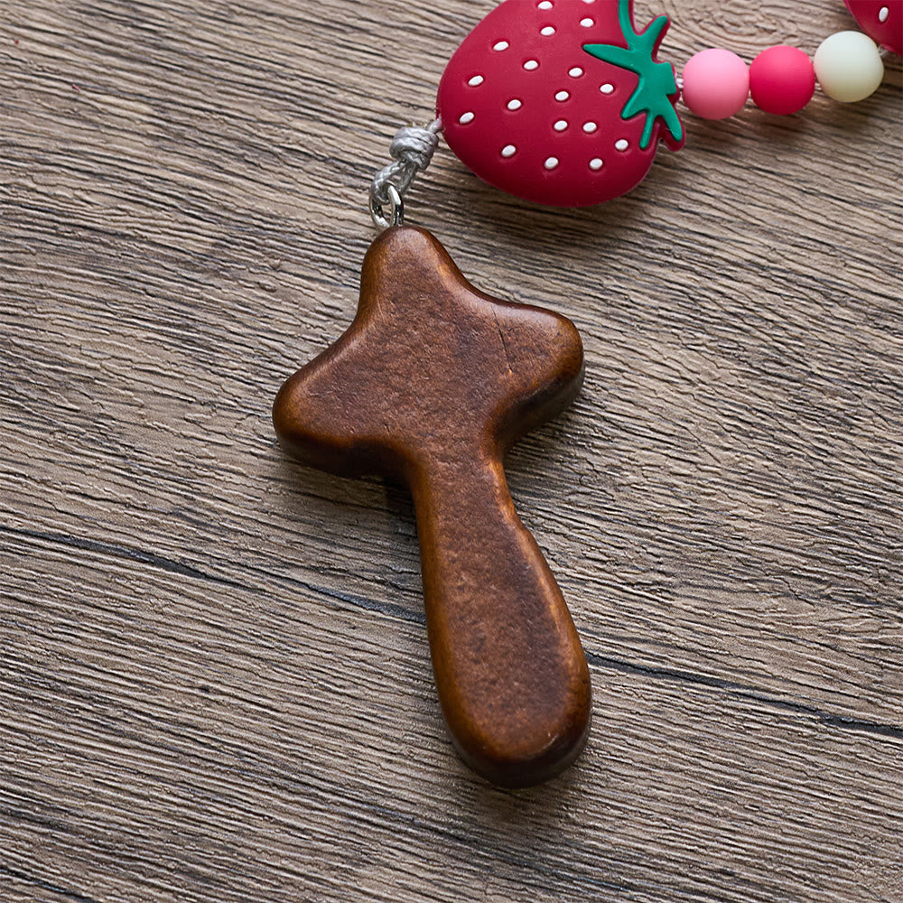 FREE Today: Colorful Children Rosary Beads Set: Soft Silicone Flowers in Pink Purple Blue for First Prayer - image 39