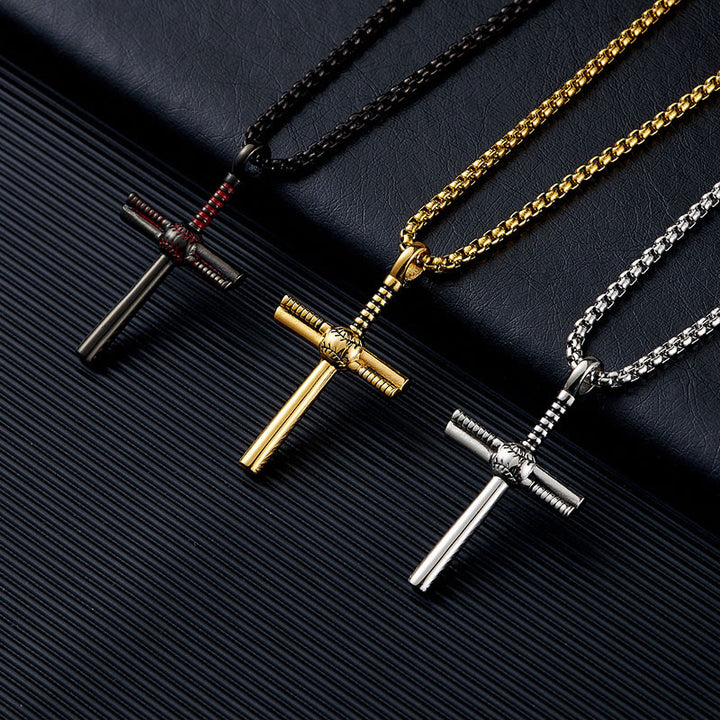 Christianartworkshop Baseball Motif Cross Pendant: Faith & Passion for Daily Wear - image 1
