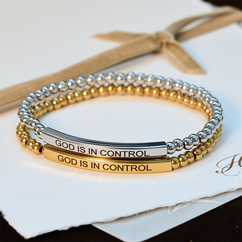 Christianartworkshop GOD IS IN CONTROL Beaded Bracelet: His Sovereignty for Daily Wear - image 0