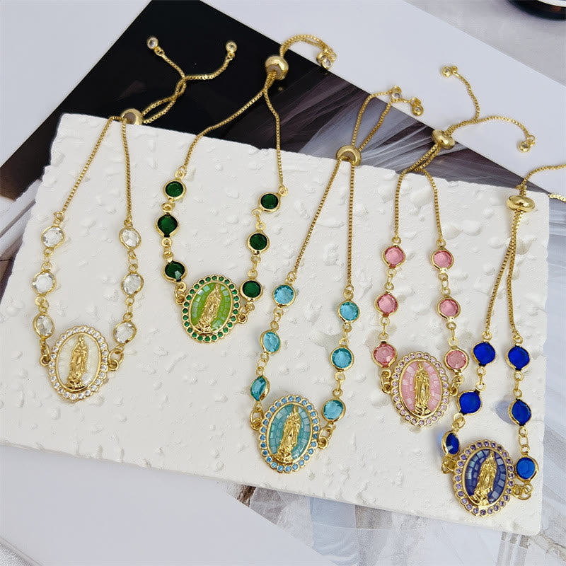Christianartworkshop Multi-Color Zircon Our Lady Bracelet: Quiet Reminder of Her Care - image 1