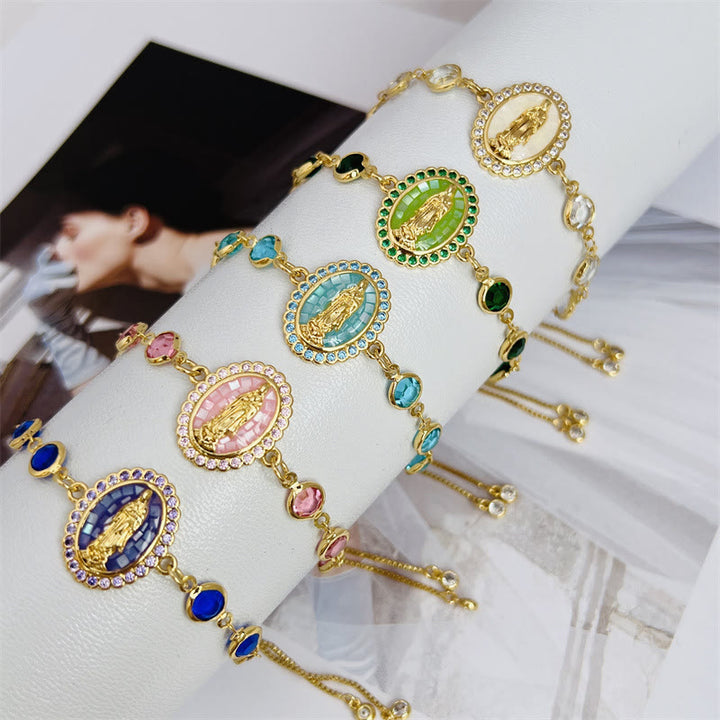 Christianartworkshop Multi-Color Zircon Our Lady Bracelet: Quiet Reminder of Her Care - image 2
