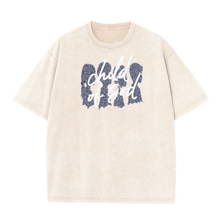 Christianartworkshop Child of God Unisex Washed T-Shirt - Apricot - 5XL - image 6