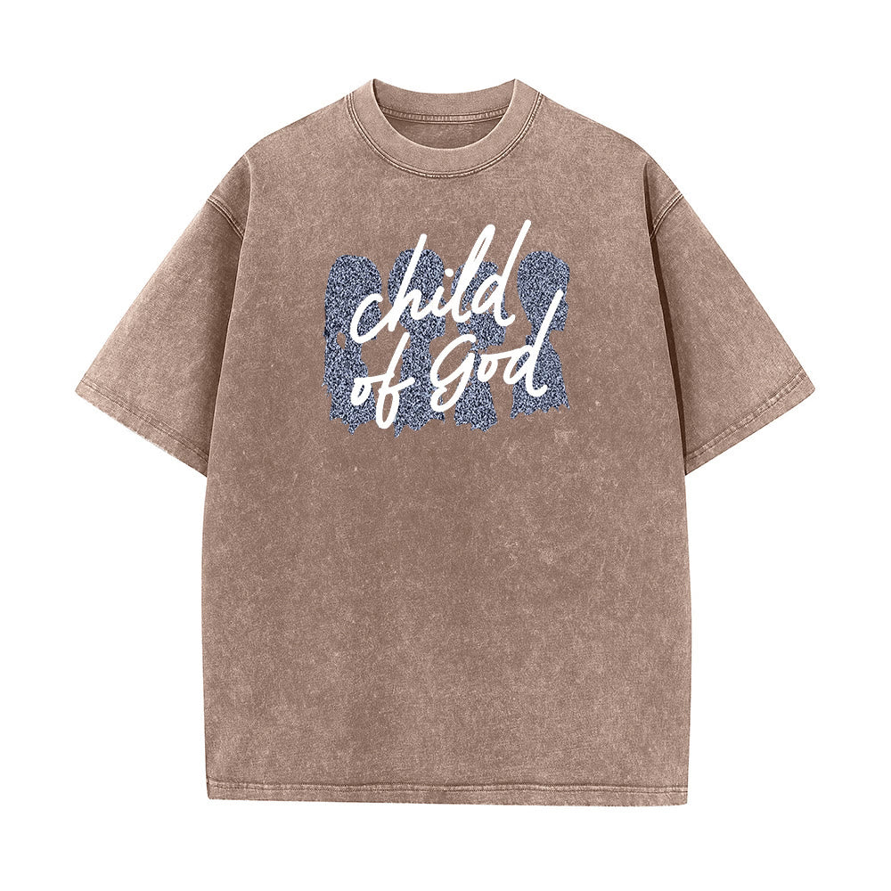 Christianartworkshop Child of God Unisex Washed T-Shirt - Coffee - 5XL - image 7