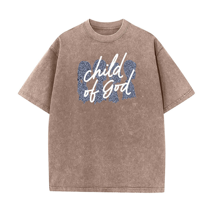 Christianartworkshop Child of God Unisex Washed T-Shirt - Coffee - 5XL - image 7