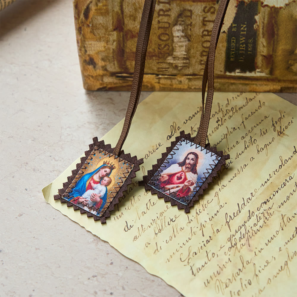 Christianartworkshop Sacred Heart and Madonna Scapular – A Dual Devotion to Jesus and Mary - image 5